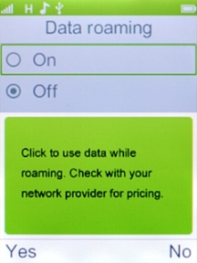Press the Left selection key.