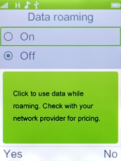 Press the Left selection key.