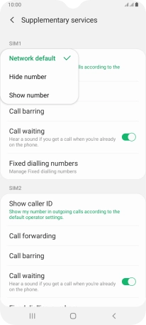 Press Show number to turn on caller identification.