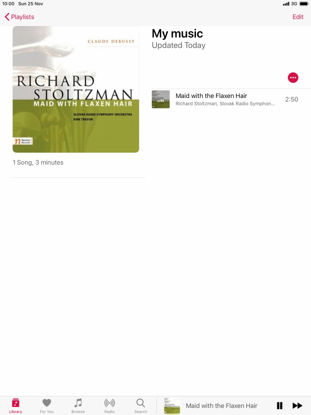 Press the song title. Press the song title.