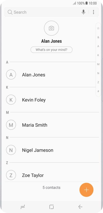 Press the new contact icon.