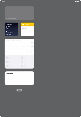 Press and hold the required widget.