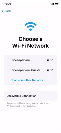 Press the required Wi-Fi network.