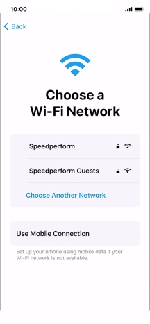 Press the required Wi-Fi network.