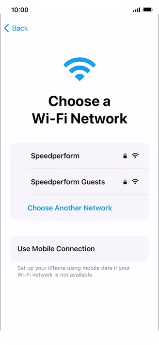 Press the required Wi-Fi network.