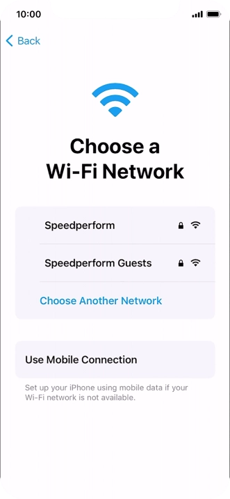 Press the required Wi-Fi network.