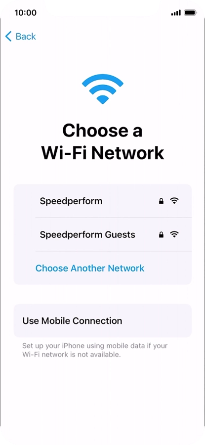 Press the required Wi-Fi network.