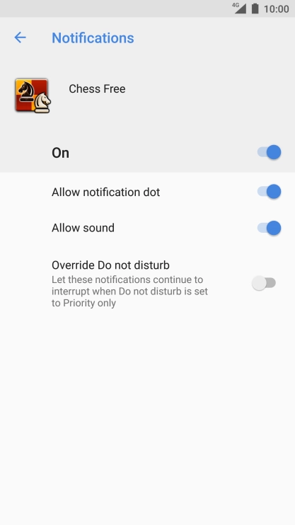 Press the indicator to turn the function on or off.
