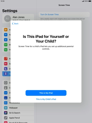 Press This is My iPad.