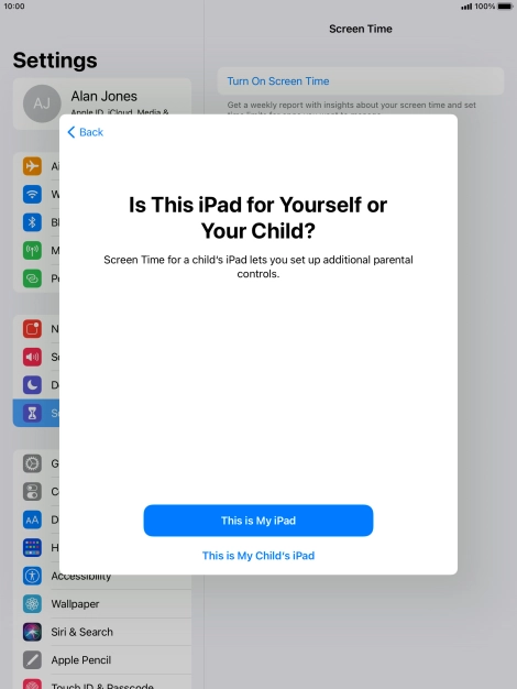 Press This is My iPad.