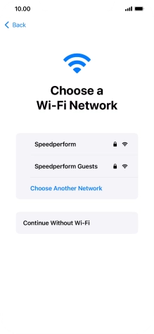 Press the required Wi-Fi network.