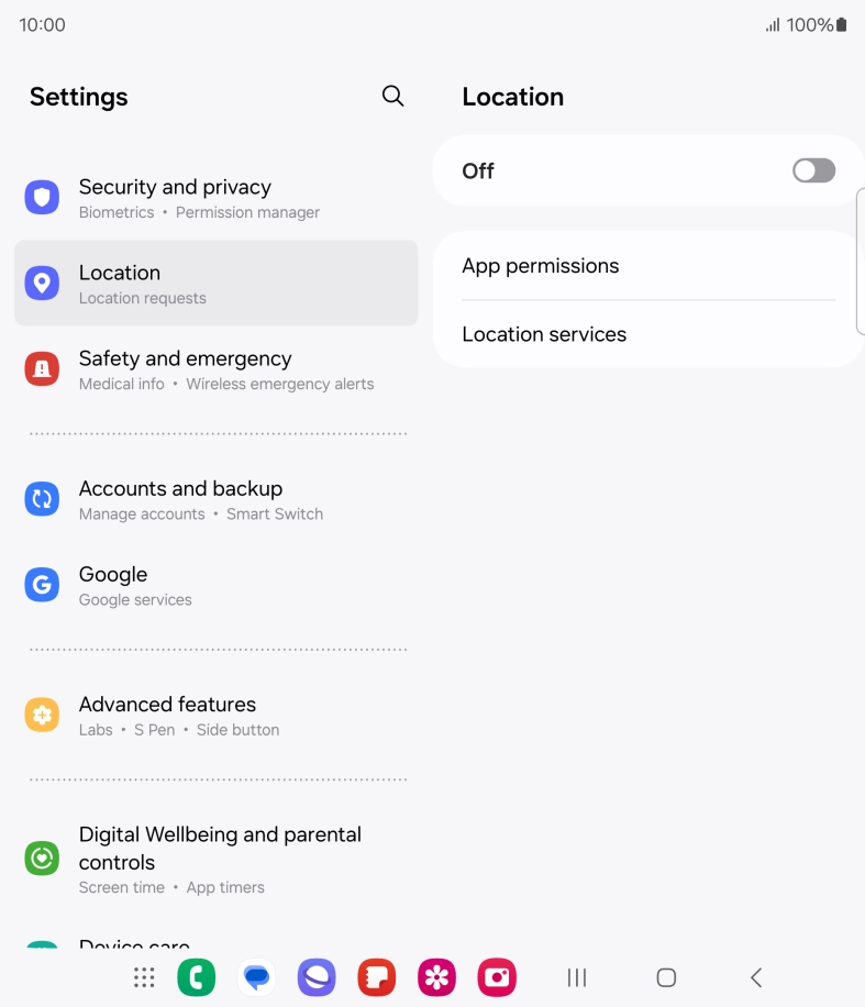 Press the indicator to turn the function on or off.