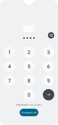 If your SIM is locked, key in your PIN and press arrow right.