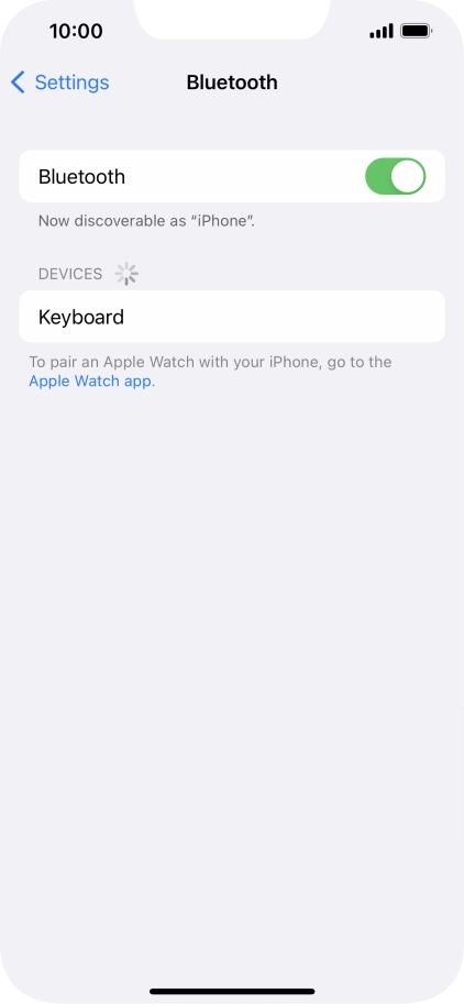 Press the required Bluetooth device and follow the instructions on the screen to pair the device with your phone.