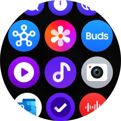 Press the music player icon.