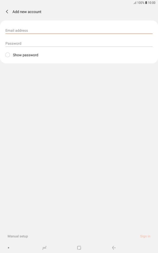 Press Email address and key in your email address.