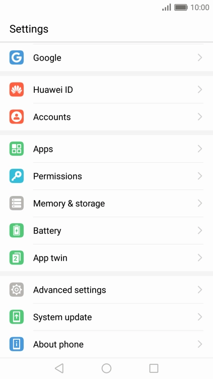 Press System update.