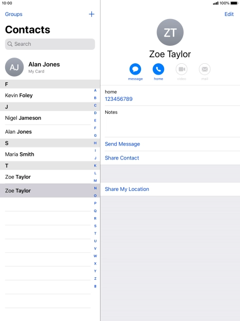Press the Home key to return to the home screen.