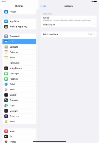 Press Add Account. Press Add Account.