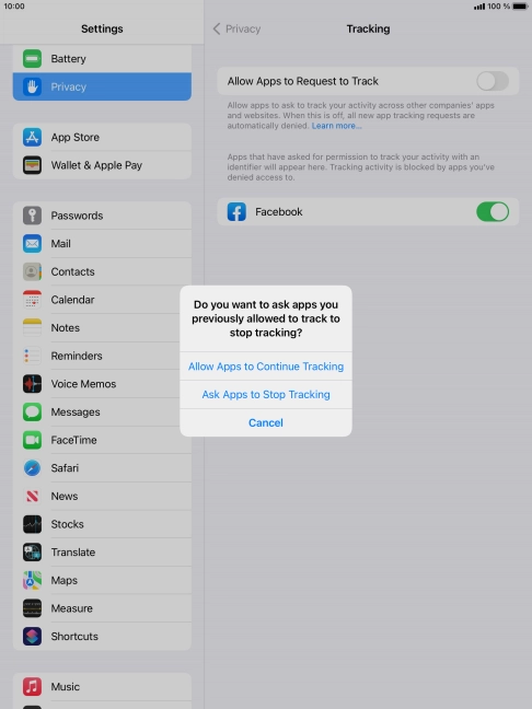 If you turn off the function, press the required setting.