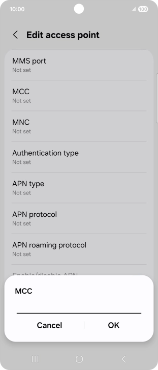 Key in 505 and press OK.