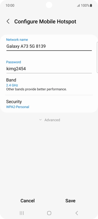 Press the field below 