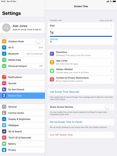 Press the time below 