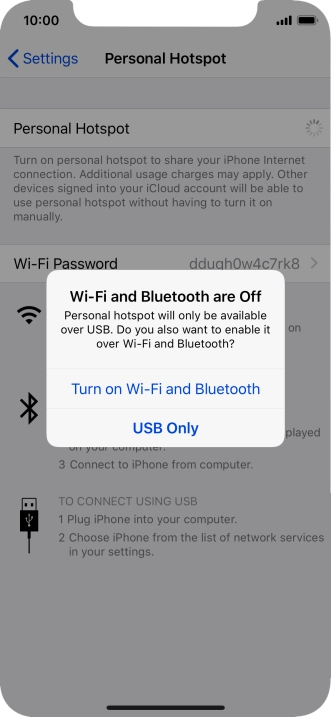 If Wi-Fi is turned off, press Turn on Wi-Fi and Bluetooth.