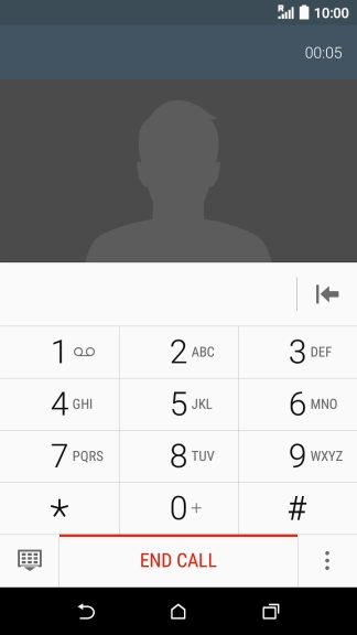 Press END CALL.