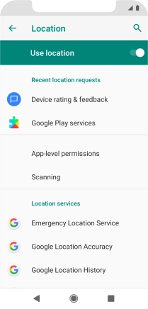 Press Google Location Accuracy.