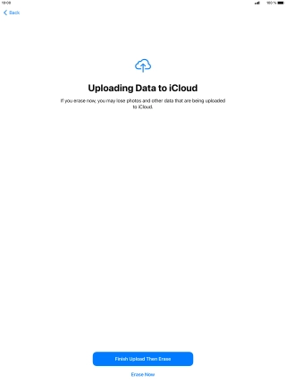 Press the required setting.