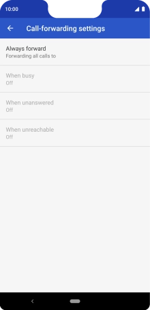 Press the required divert type.