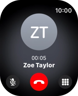 Press the end call icon.