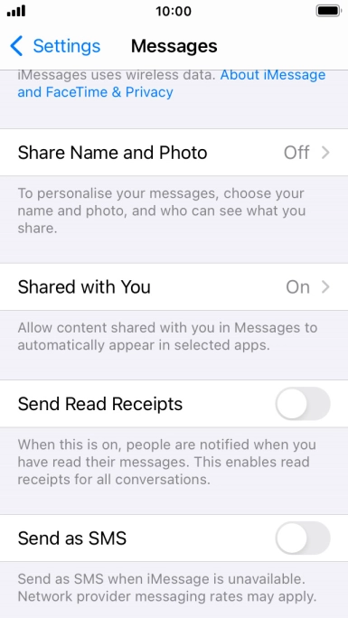 Press the indicator next to 