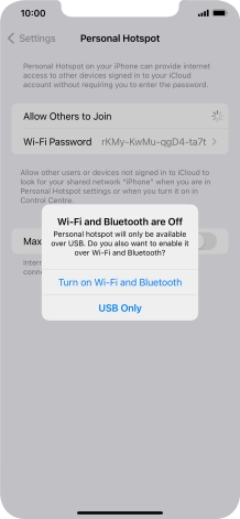 If Wi-Fi is turned off, press Turn on Wi-Fi and Bluetooth.