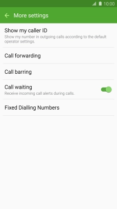 Press Call forwarding.