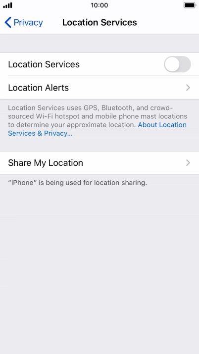 Press the indicator next to 