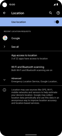 Press App access to location.
