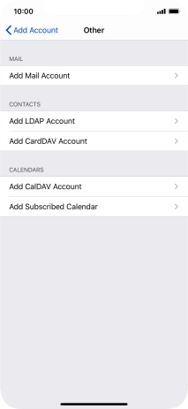 Press Add Mail Account.