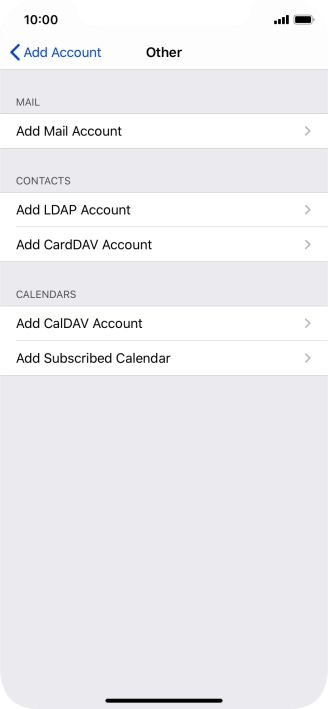 Press Add Mail Account.
