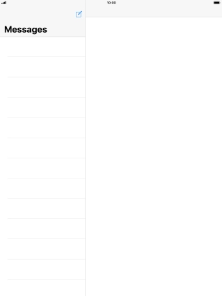 Press the new message icon. Press the new message icon.
