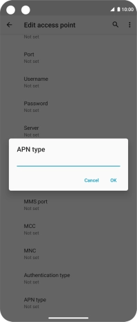 Key in mms and press OK.