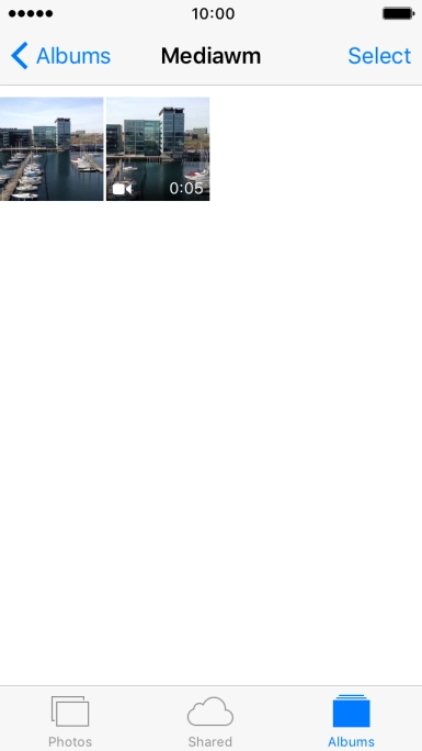 Go to the required folder and press the required picture or video clip.