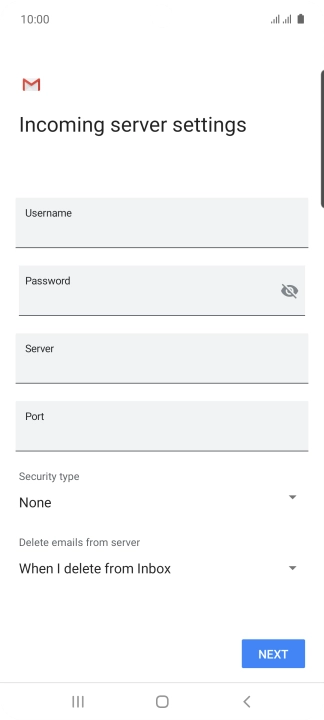 Press the field below 
