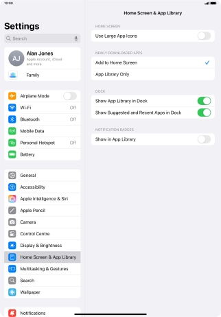 To add new downloaded apps to both the home screen and App Library, press Add to Home Screen.