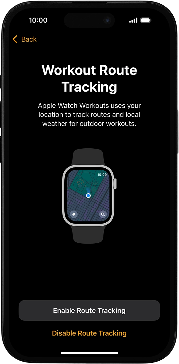 On your phone: Follow the instructions on the screen to select the required activity settings or press the required setting.