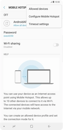 Press Configure Mobile Hotspot.