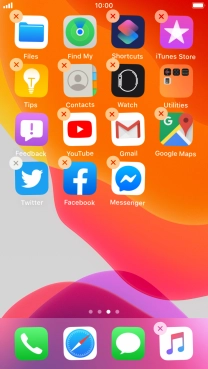 Press the delete icon next to the required app.