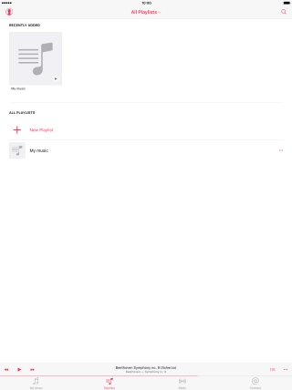 Press the required playlist. Press the required playlist.