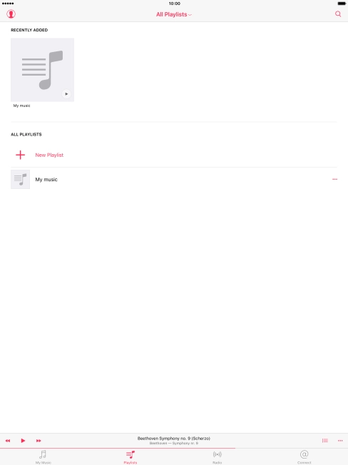 Press the required playlist. Press the required playlist.